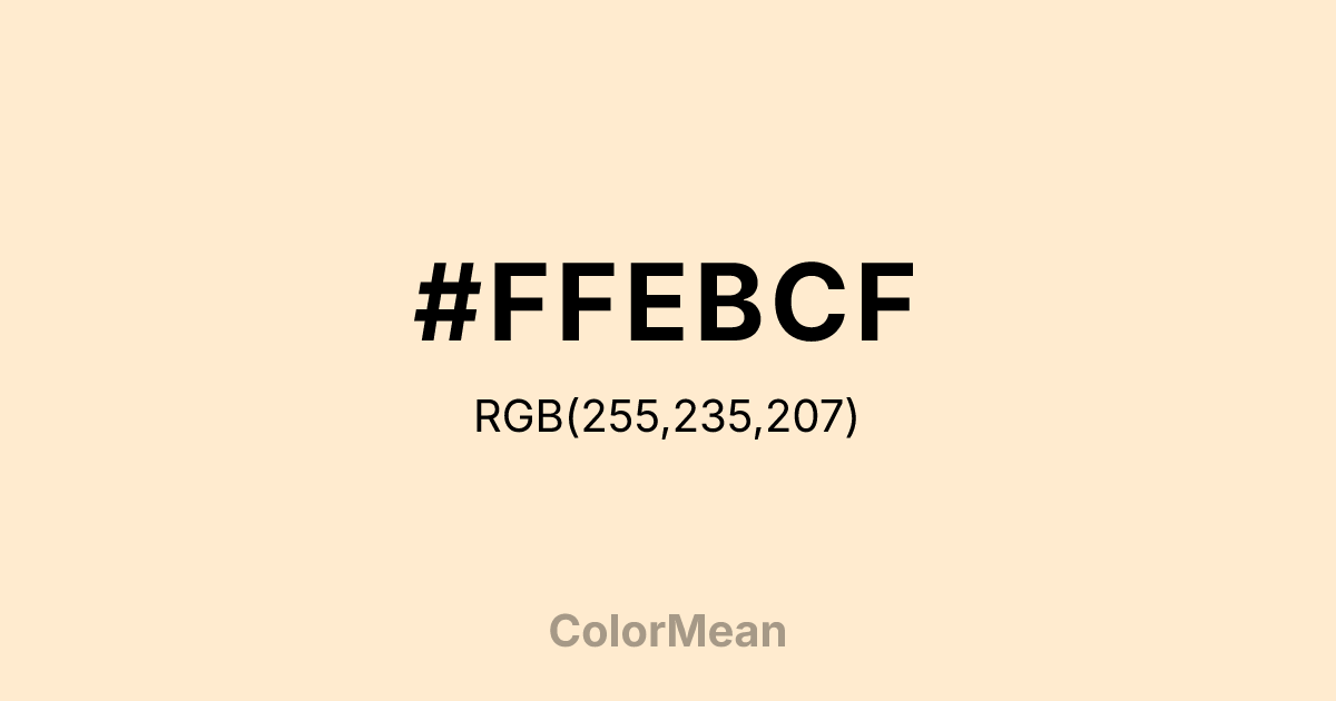 #FFEBCF color swatch