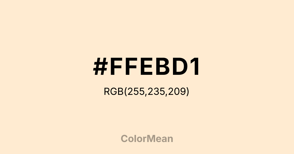 #FFEBD1 color swatch