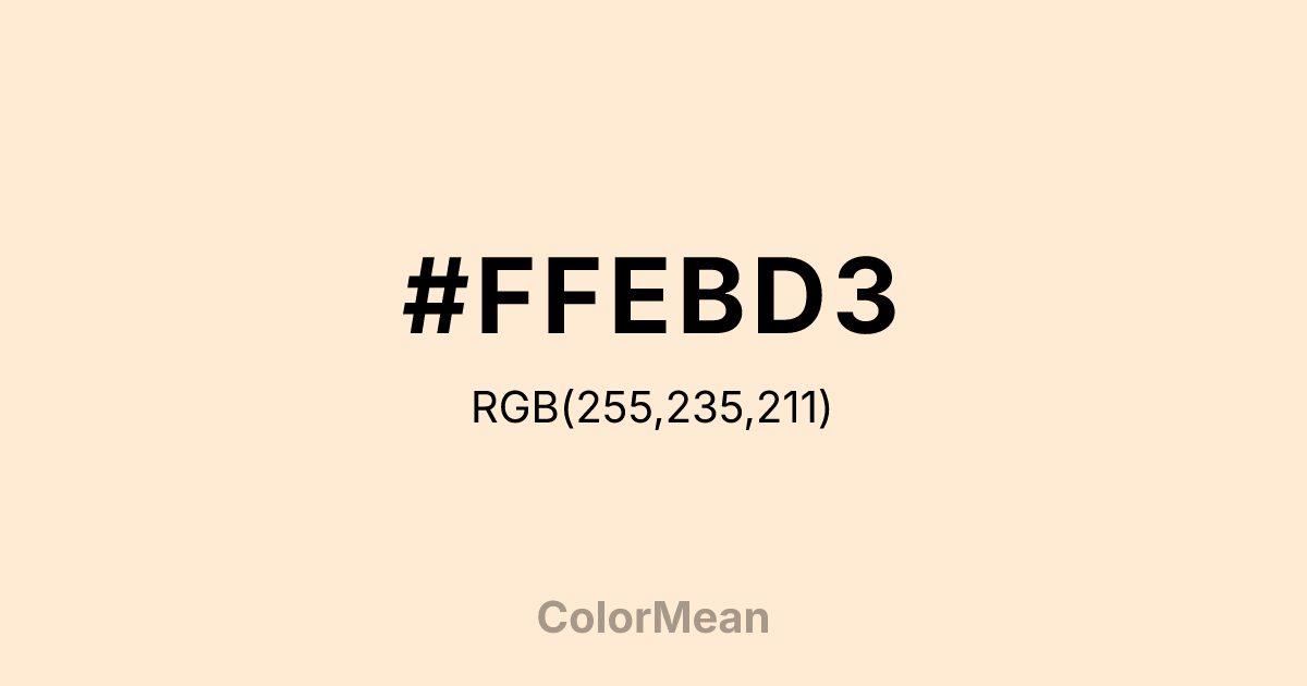 #FFEBD3 color swatch