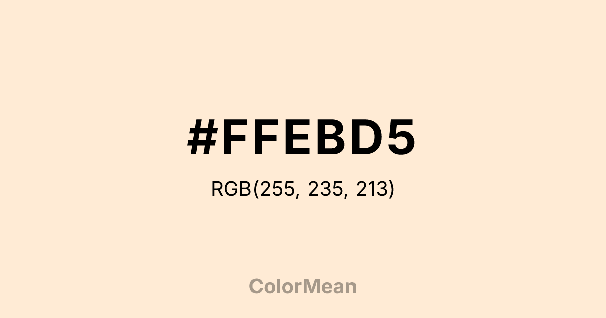 #FFEBD5 color swatch