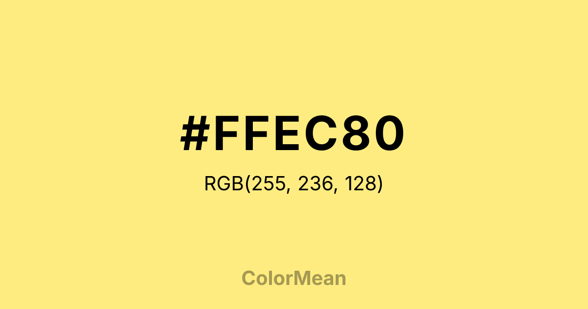 #FFEC80 color swatch