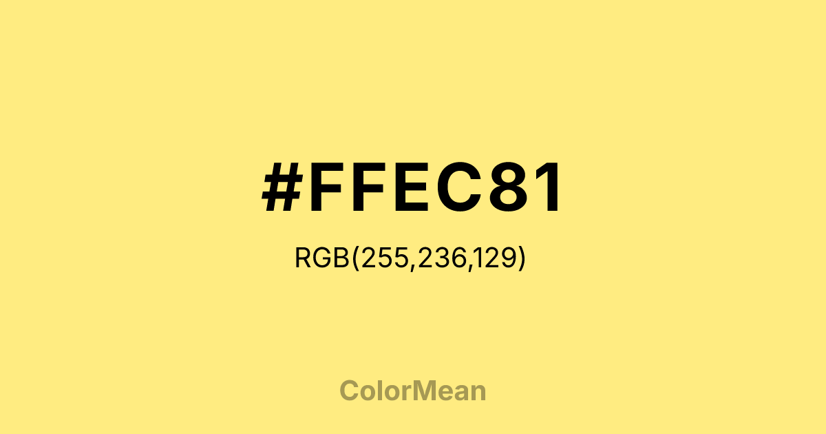 #FFEC81 color swatch