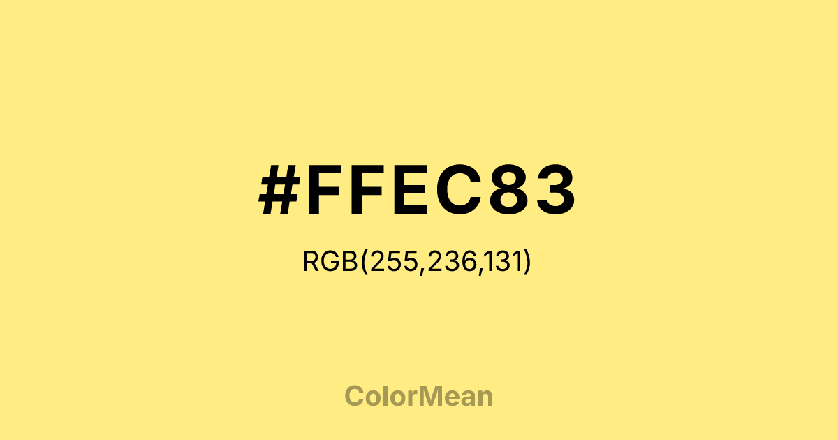 #FFEC83 color swatch