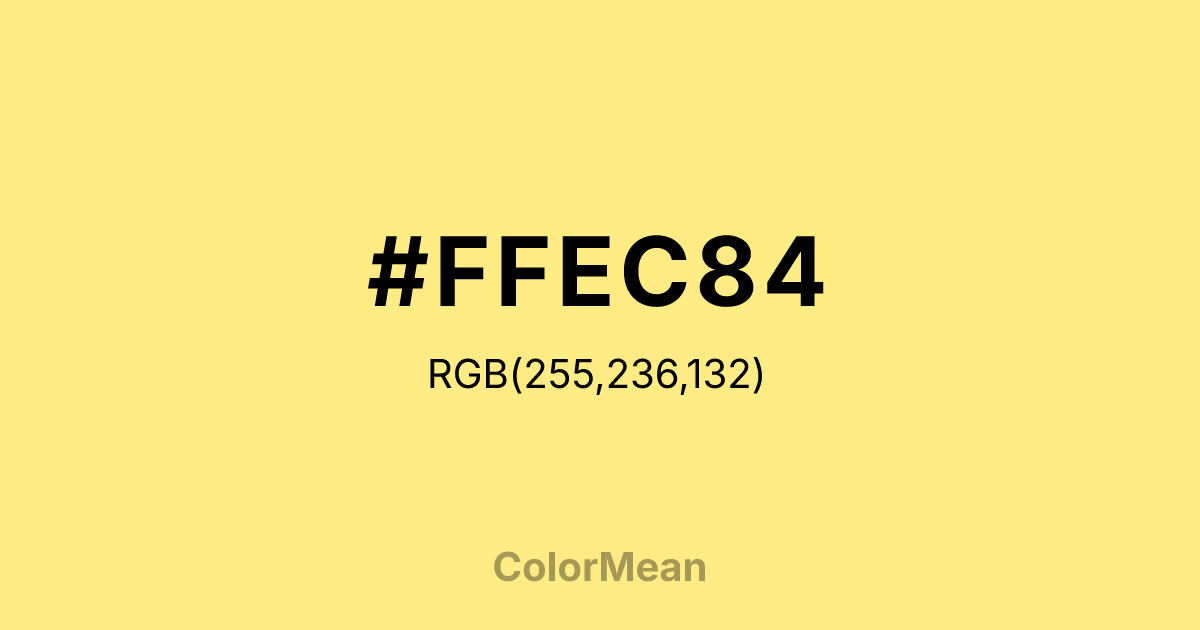 #FFEC84 color swatch