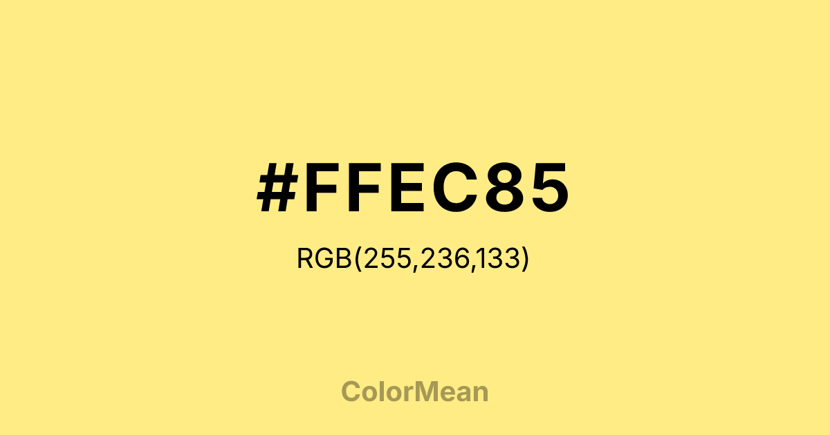 #FFEC85 color swatch