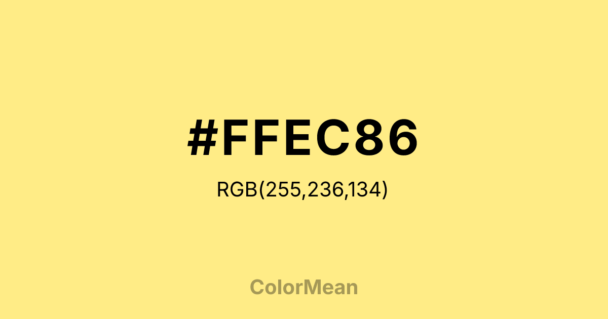 #FFEC86 color swatch