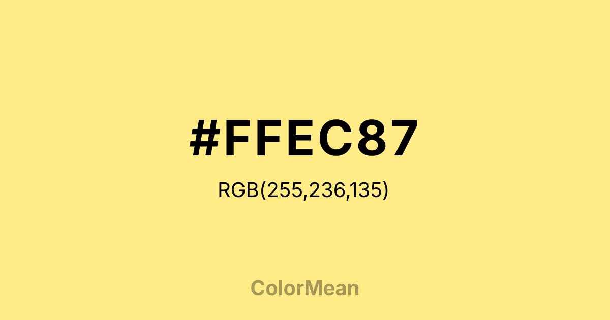#FFEC87 color swatch