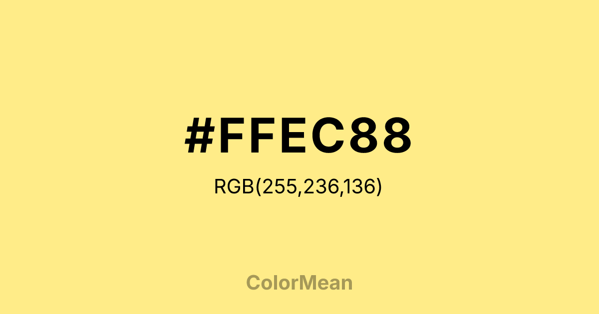 #FFEC88 color swatch