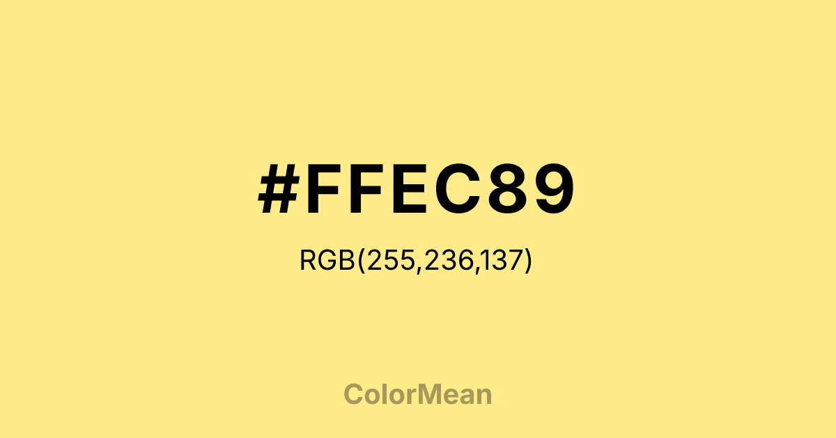 #FFEC89 color swatch