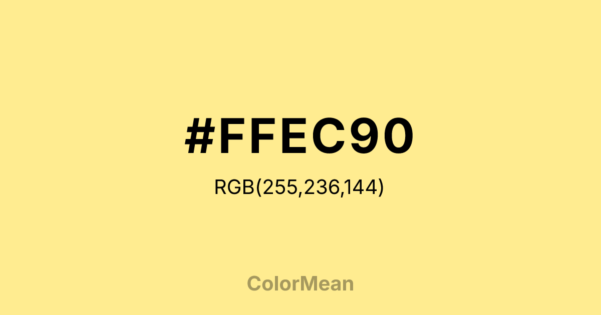 #FFEC90 color swatch