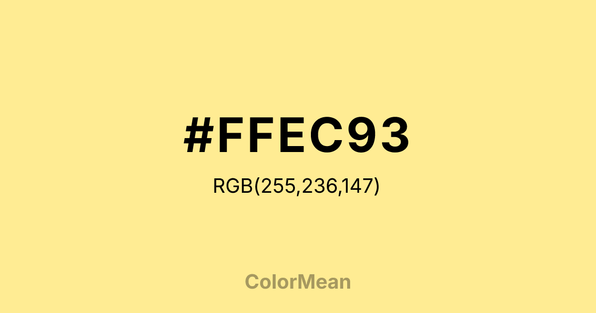 #FFEC93 color swatch