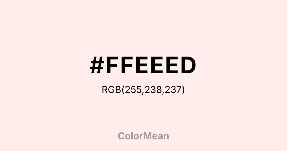 #FFEEED color swatch