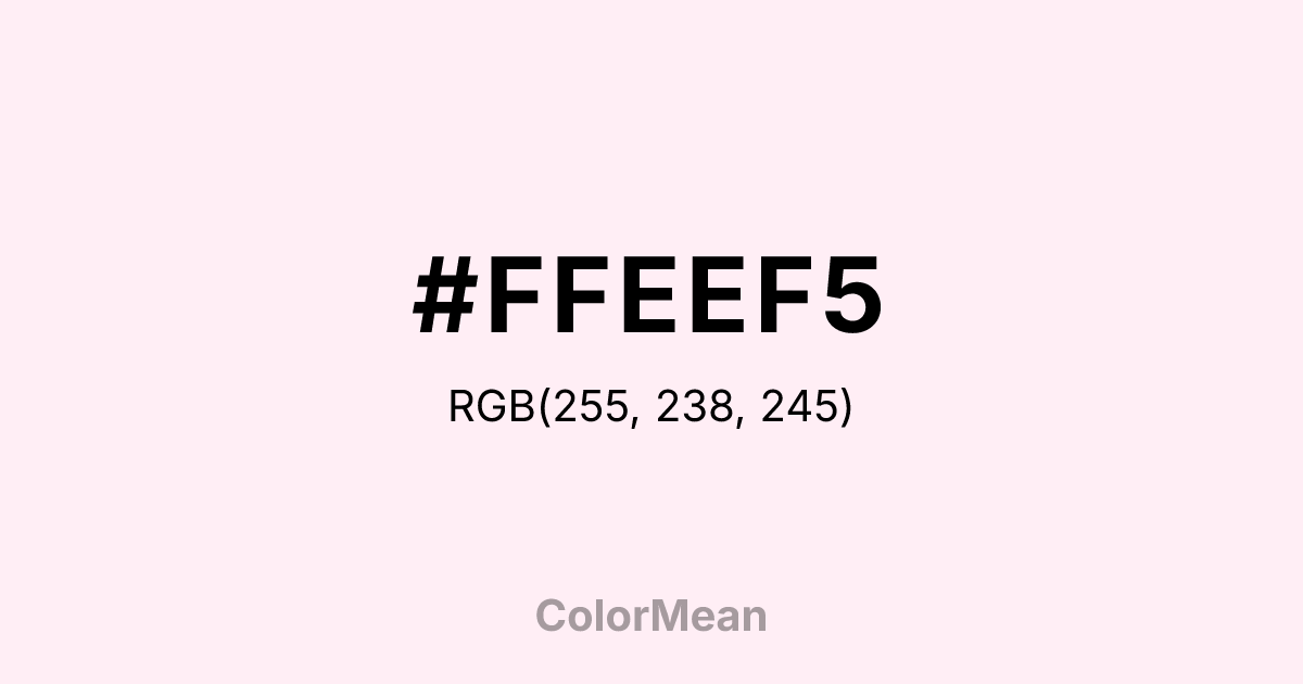 #FFEEF5 color swatch