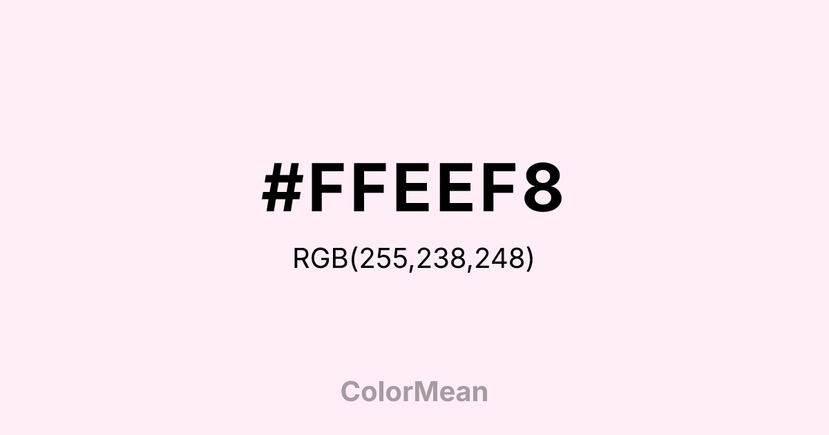 #FFEEF8 color swatch