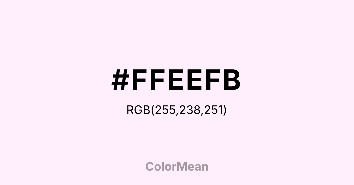 #FFEEFB color swatch