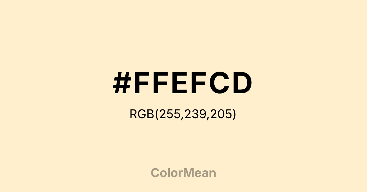 #FFEFCD color swatch