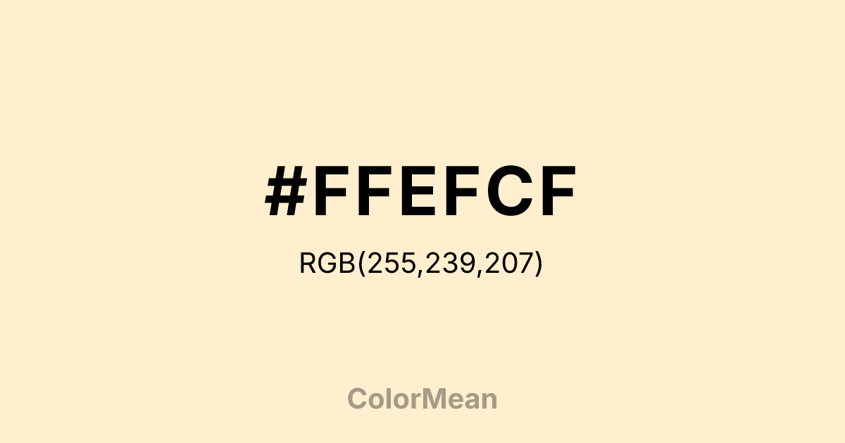 #FFEFCF color swatch