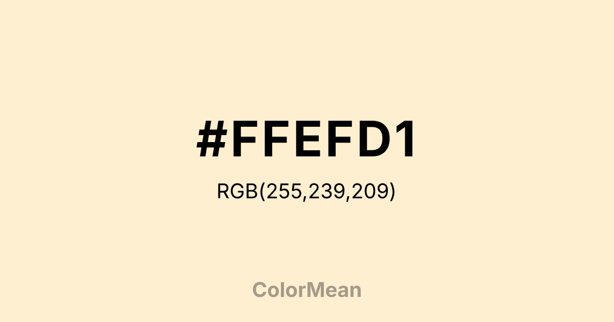 #FFEFD1 color swatch