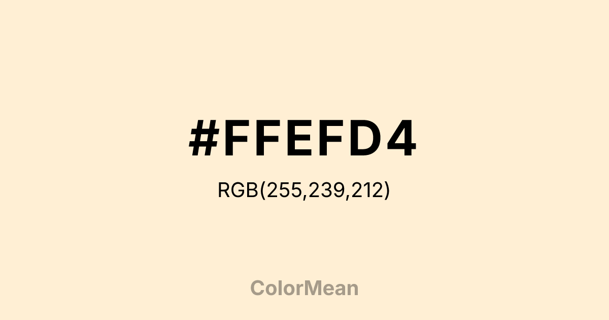 #FFEFD4 color swatch