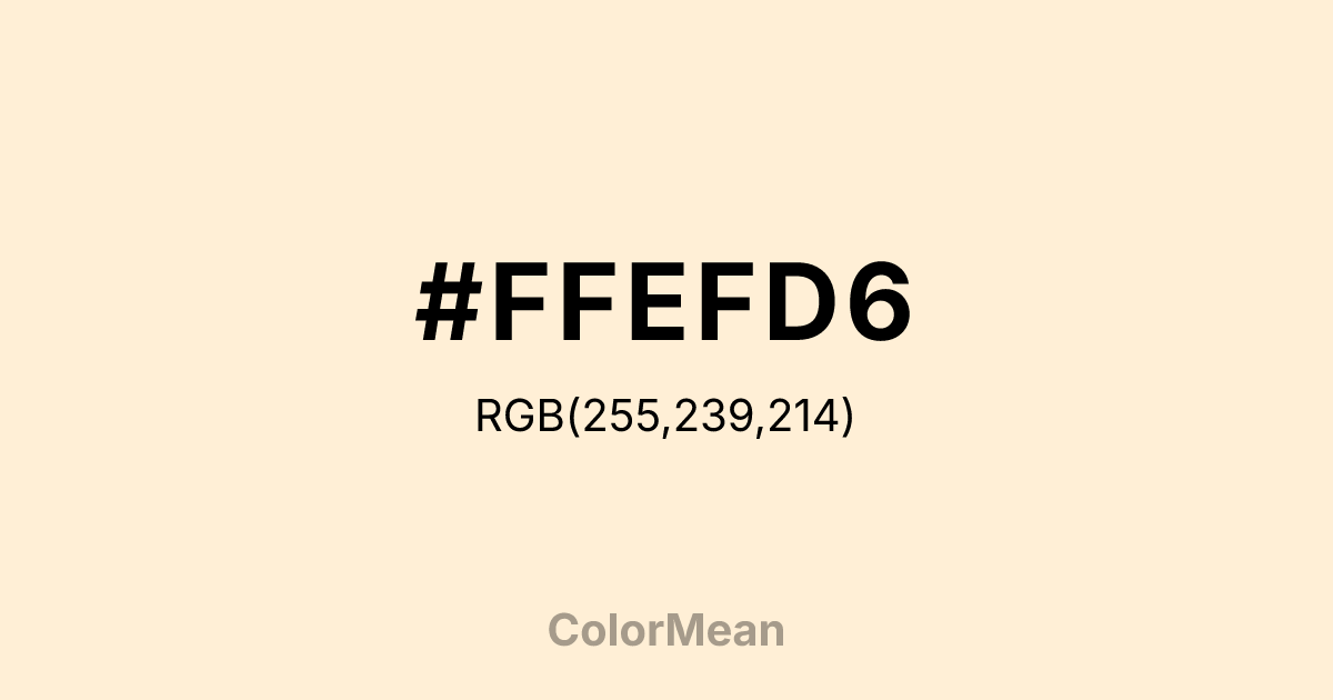 #FFEFD6 color swatch