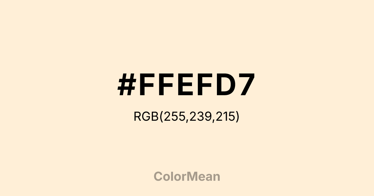 #FFEFD7 color swatch