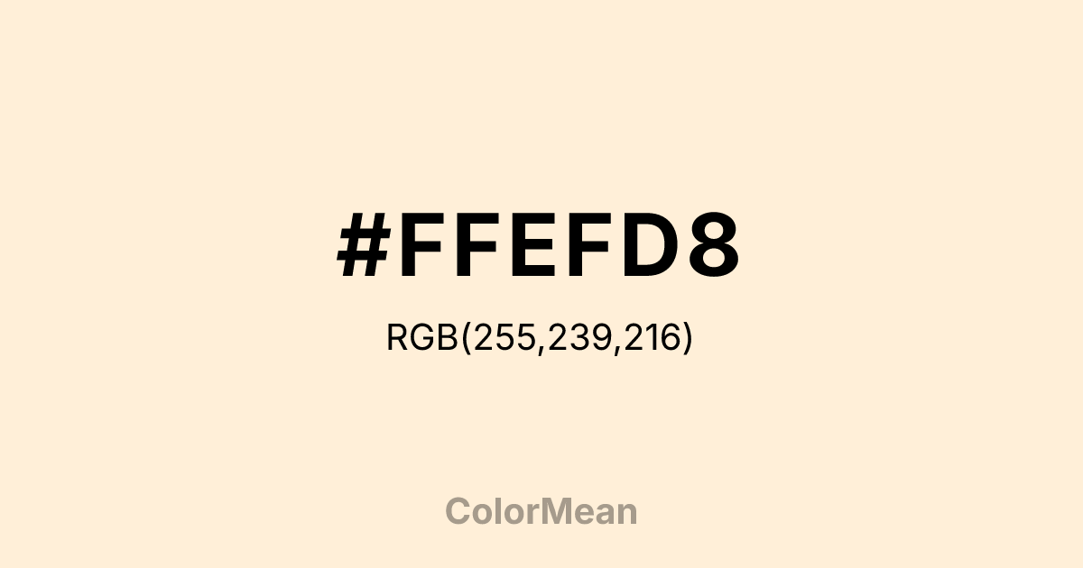 #FFEFD8 color swatch
