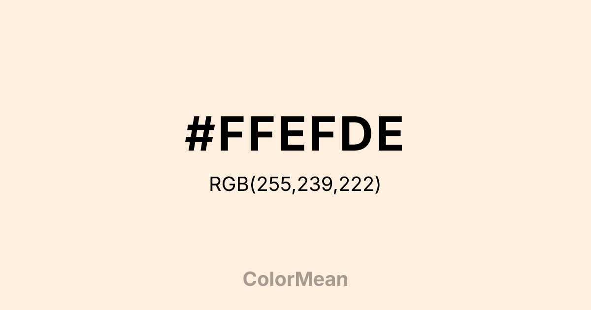 #FFEFDE color swatch