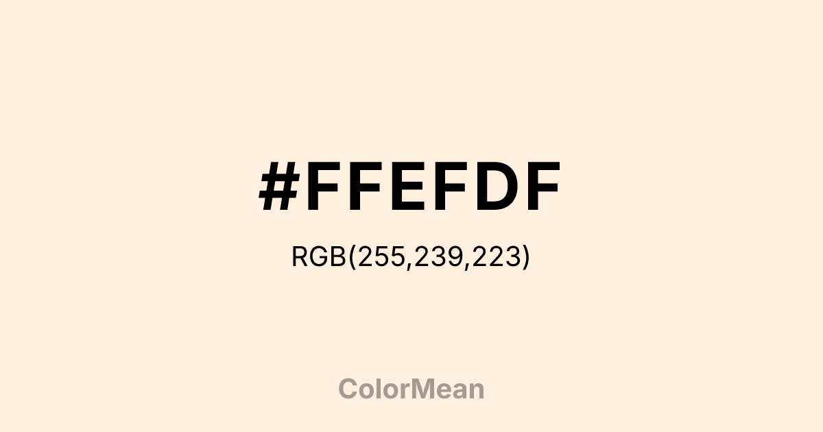 #FFEFDF color swatch