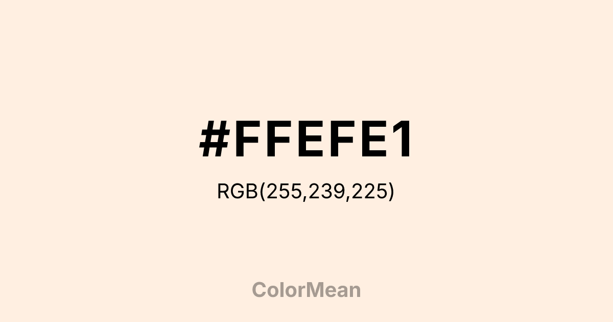 #FFEFE1 color swatch