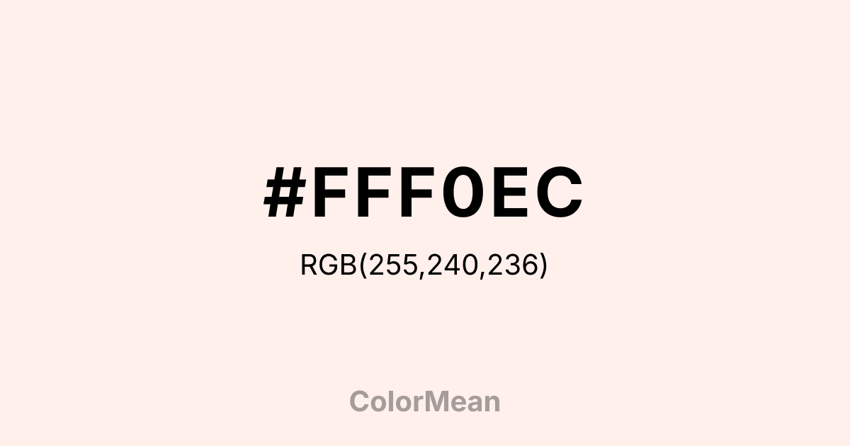 #FFF0EC color swatch