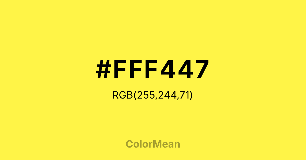 #FFF447 color swatch