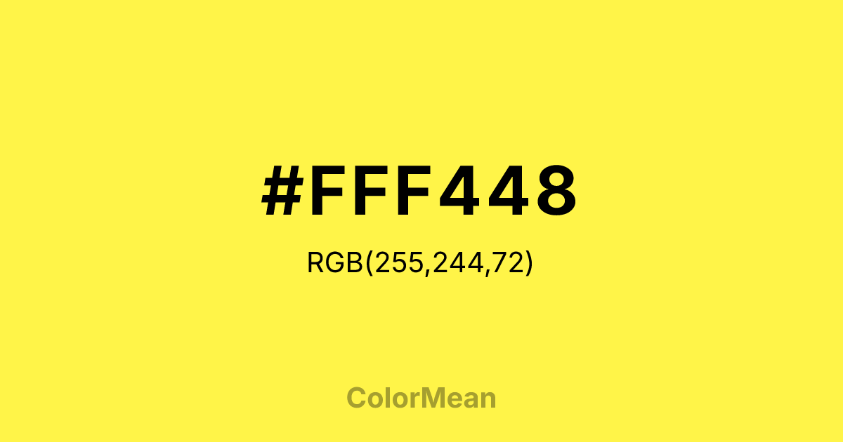 #FFF448 color swatch