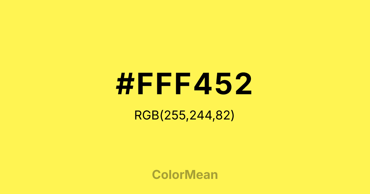#FFF452 color swatch