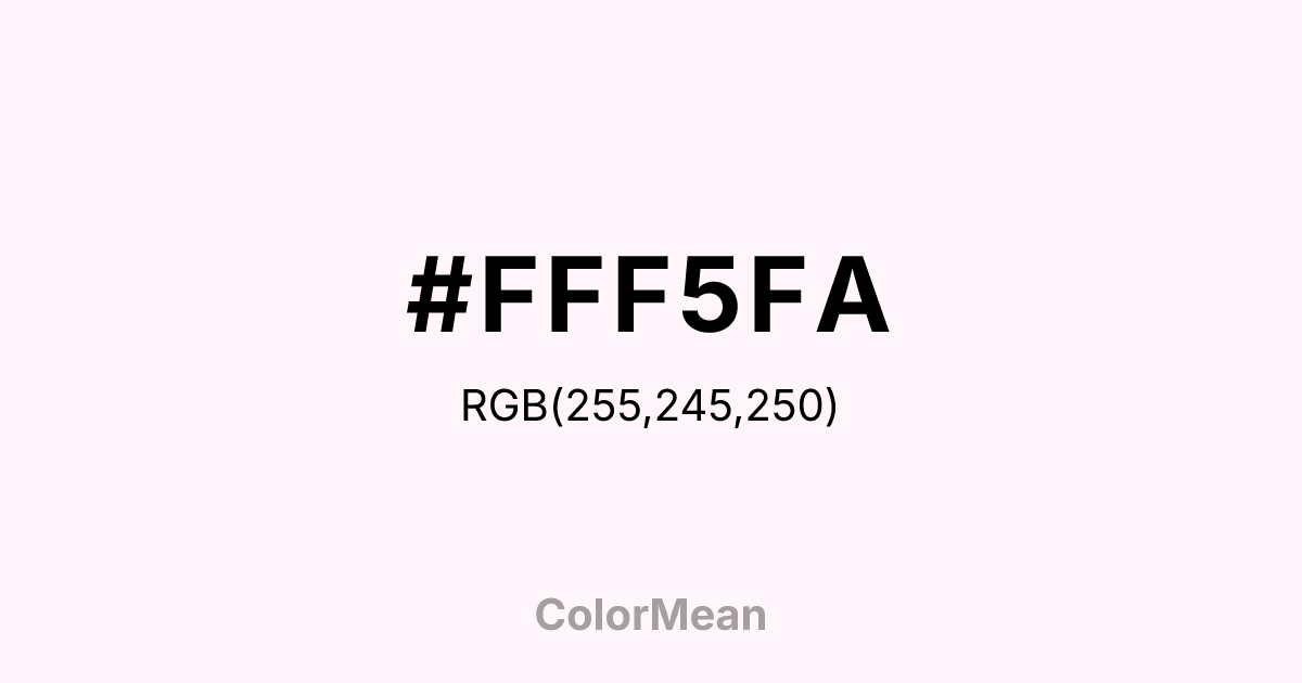 #FFF5FA color swatch