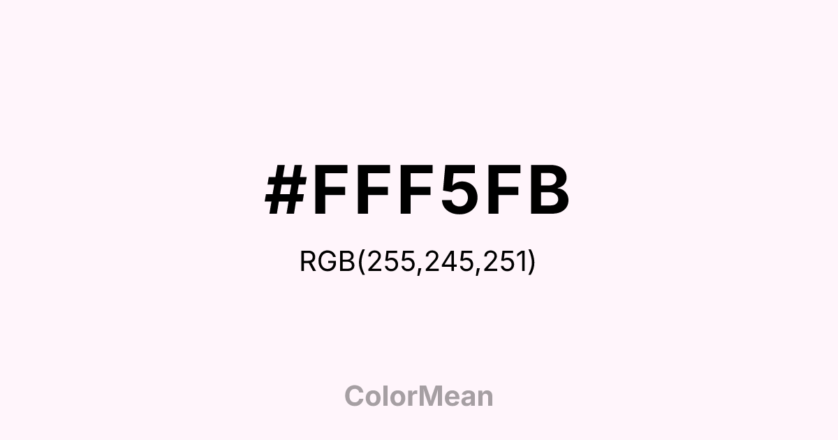 #FFF5FB color swatch