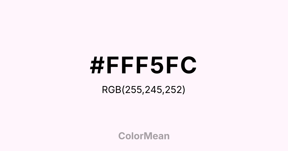 #FFF5FC color swatch