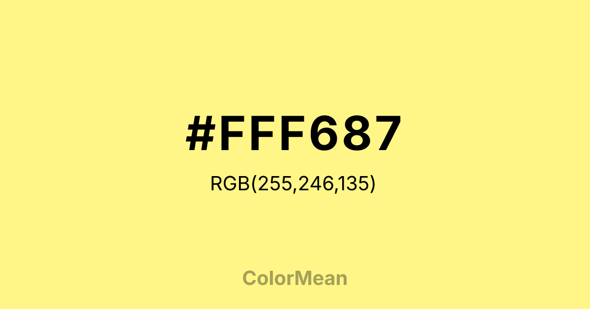 #FFF687 color swatch
