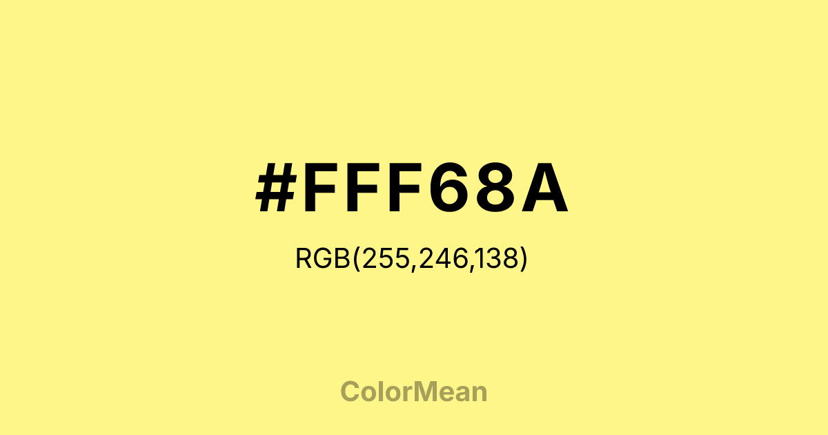 #FFF68A color swatch