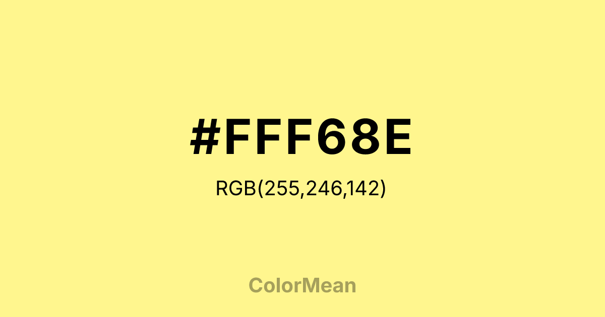 #FFF68E color swatch