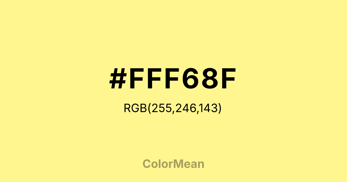 #FFF68F color swatch