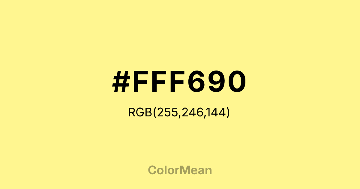 #FFF690 color swatch