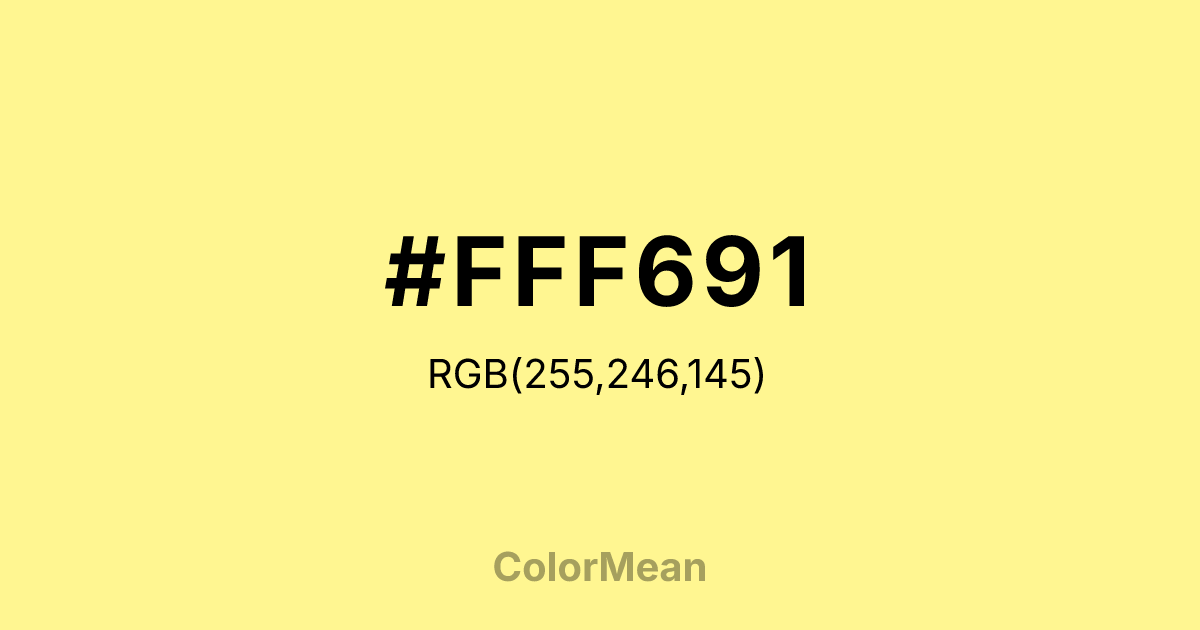 #FFF691 color swatch