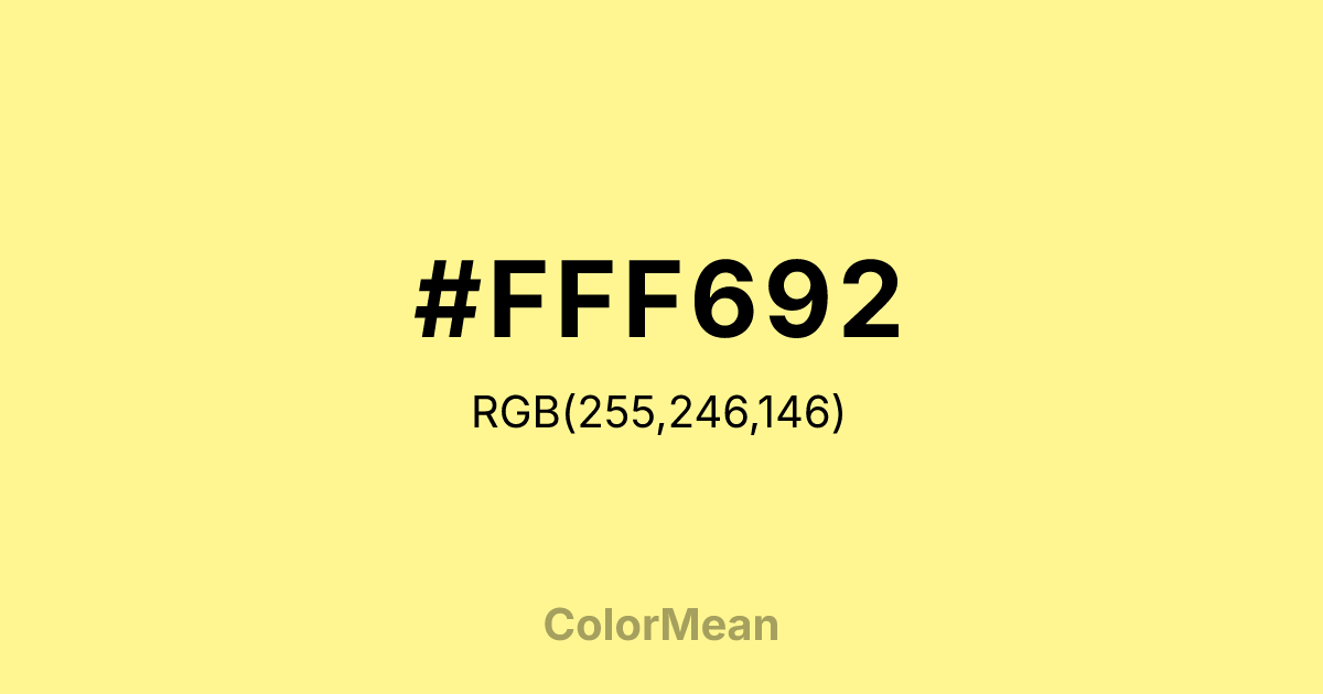 #FFF692 color swatch