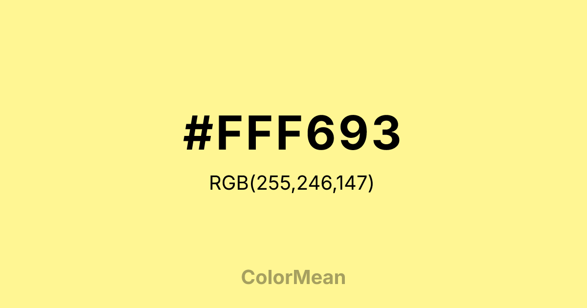 #FFF693 color swatch