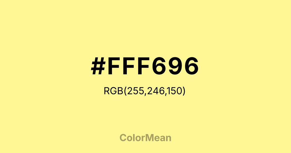 #FFF696 color swatch