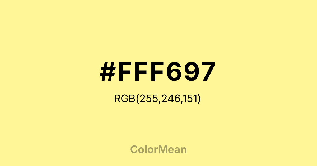 #FFF697 color swatch