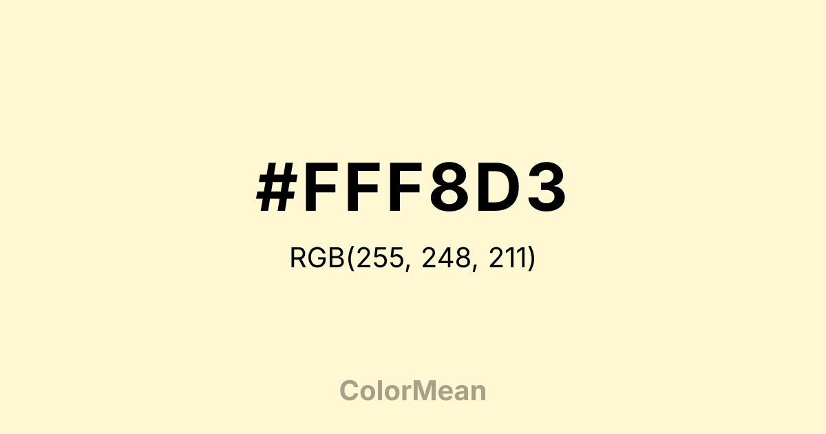 #FFF8D3 color swatch