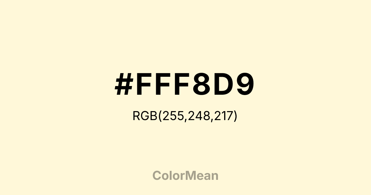 #FFF8D9 color swatch