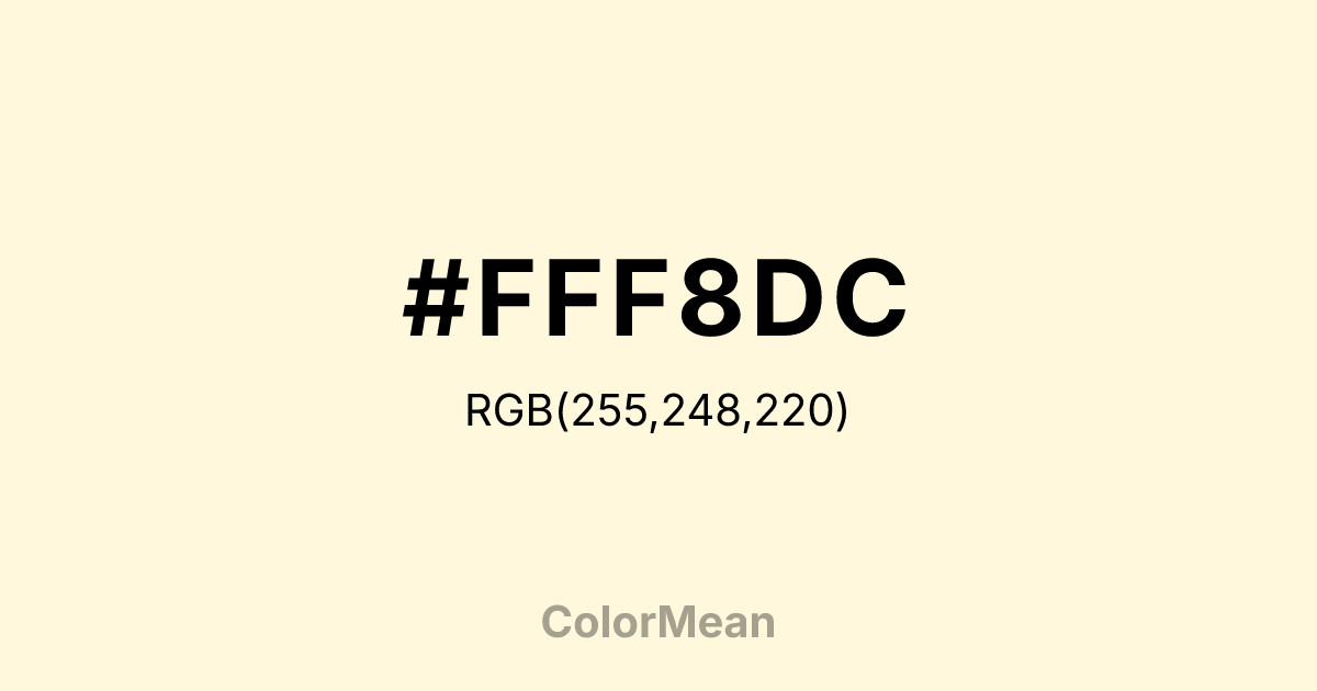 #FFF8DC color swatch