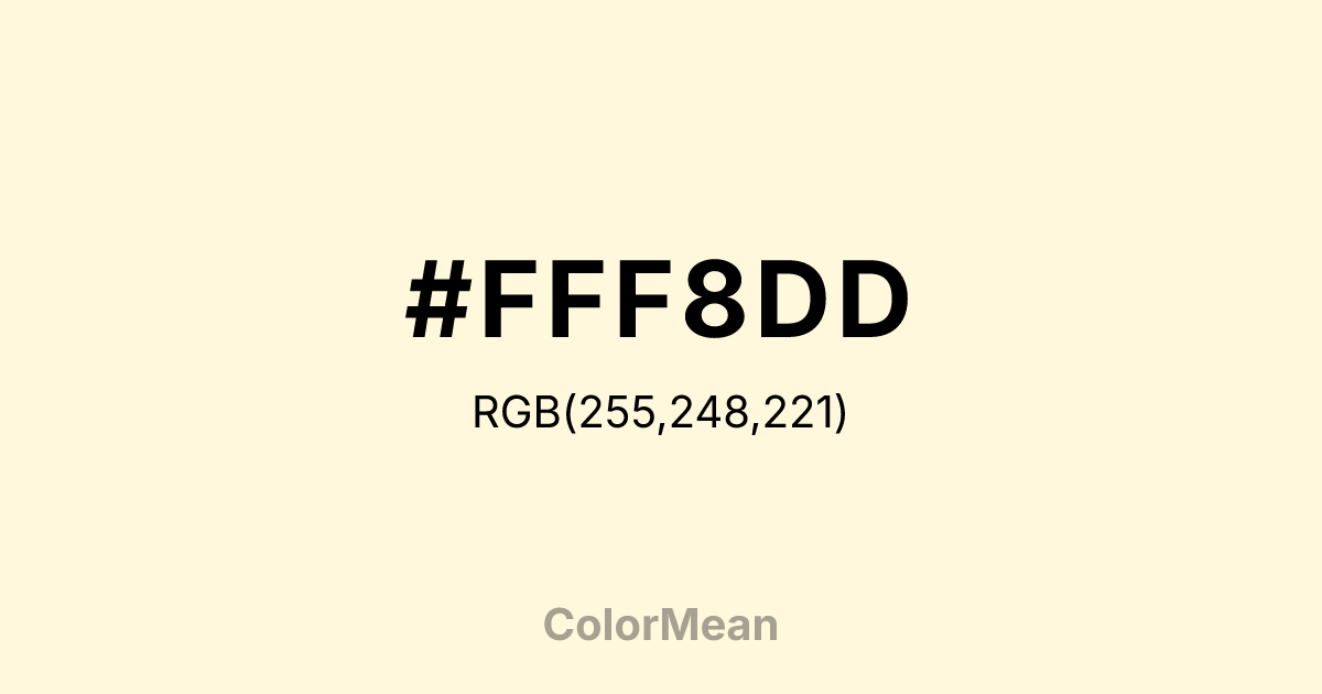 #FFF8DD color swatch